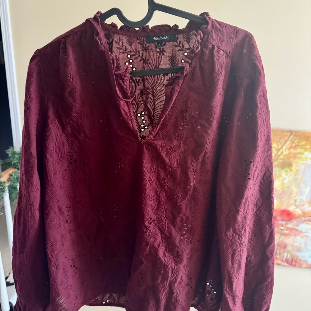 Madewell Deep Burgundy Blouse